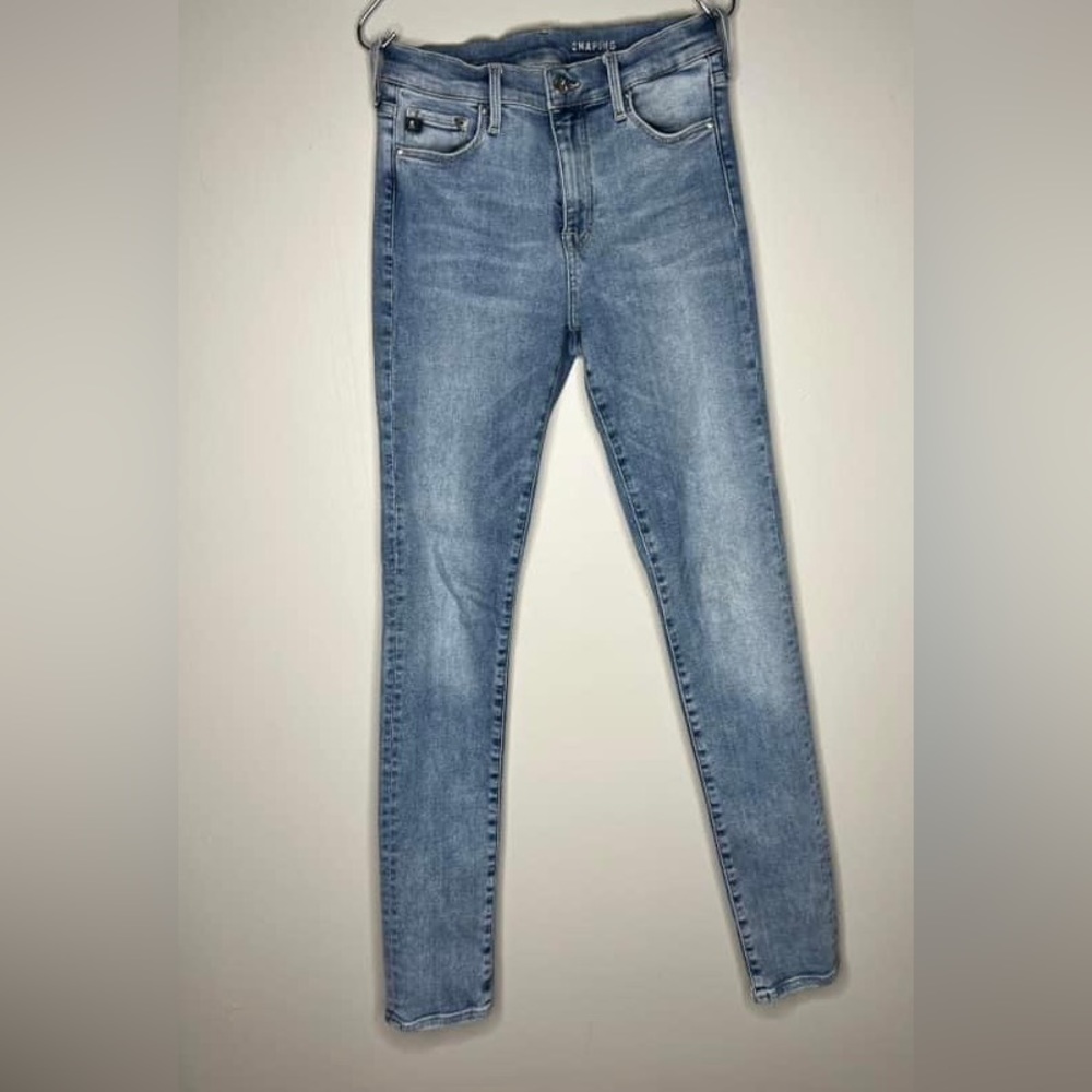High rise straight legged jeans